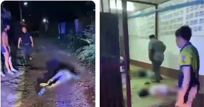 老挝万象昨夜突发警匪枪战 老挝警察1死2重伤视频画面曝光
